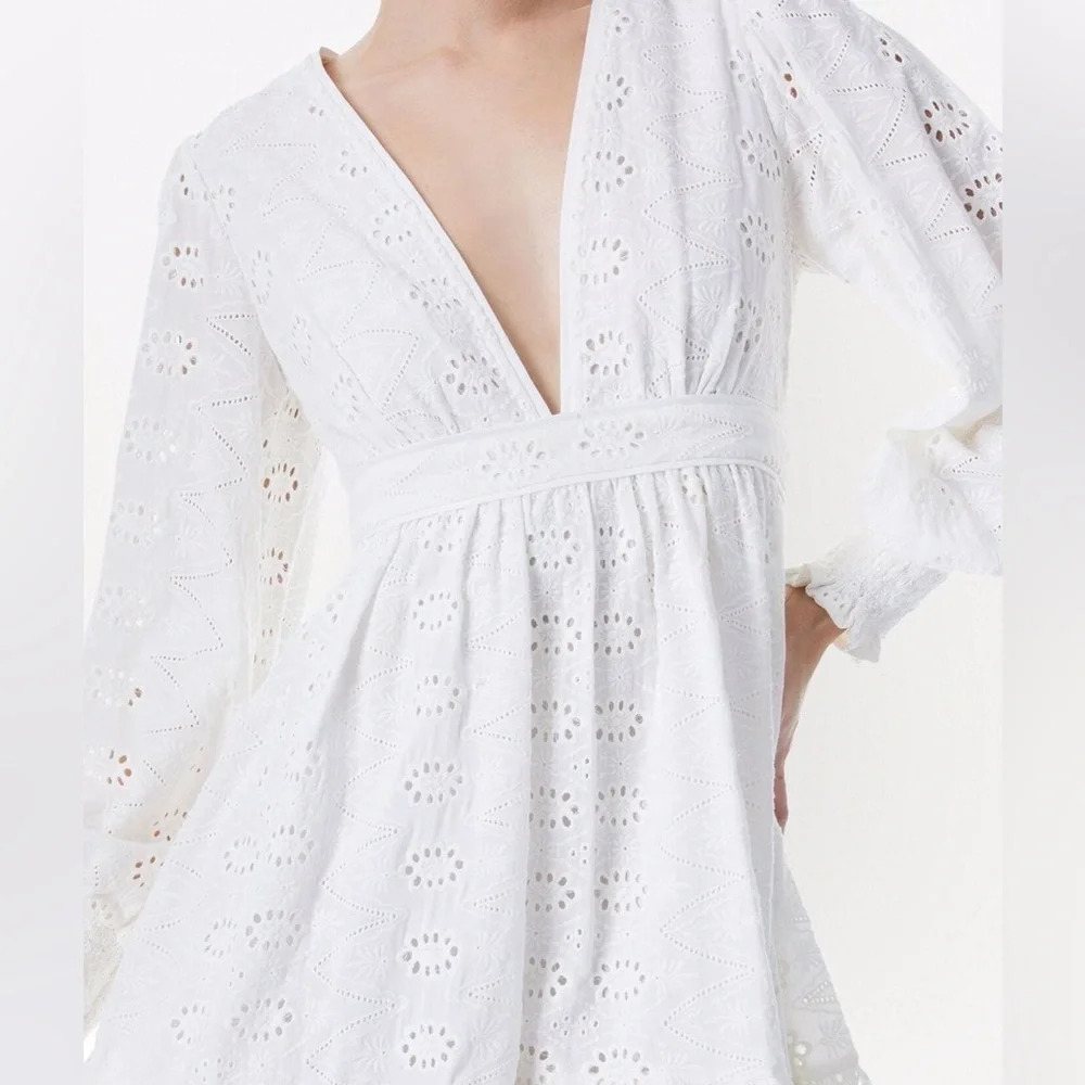 Alice + Olivia Marita Smocked Mini Dress - Picture 8 of 8